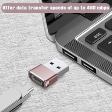 Load image into Gallery viewer, 2-Pack: USB C Female to USB Male Adapter