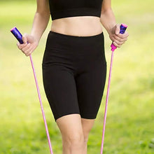 Load image into Gallery viewer, 2-Pack: Women High Waist Workout Yoga Side Pocket Compression Cycling Shorts