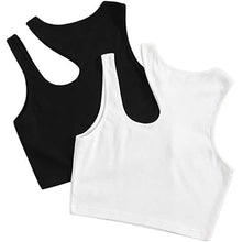 Load image into Gallery viewer, 2-Pack: Women's Cropped Knit Tank Top