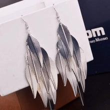 Load image into Gallery viewer, 2-Pairs: Women's Alloy Leaf Drop Earrings