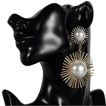 Load image into Gallery viewer, 2-Pairs: Women's Imitation Pearl Alloy Earrings