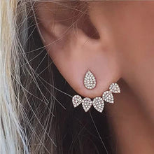 Load image into Gallery viewer, 2-Pairs: Women's Small Diamond Cubic Zirconia Earrings