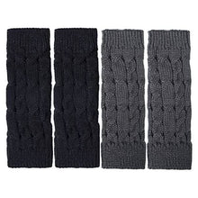 Load image into Gallery viewer, 2-Pairs: Women's Winter Warm Knit Fingerless Gloves