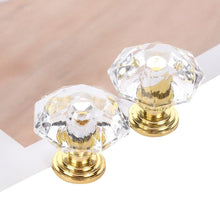 Load image into Gallery viewer, 2 pcs Crystal Knobs Cupboard Drawer Pull Handle Door Knob Diamond Shape Cabinet Knob Home Furniture Accessories Dresser Knobs For Kitchen Furniture Kids Room Cabinet Knobs