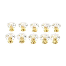 Load image into Gallery viewer, 2 pcs Crystal Knobs Cupboard Drawer Pull Handle Door Knob Diamond Shape Cabinet Knob Home Furniture Accessories Dresser Knobs For Kitchen Furniture Kids Room Cabinet Knobs