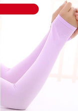 Load image into Gallery viewer, 2 PCS Outdoor Cycling Long Cool Arm Sleeves UV Sun Protection Arm Sleeves For Men Sport Athletic Compression Cooling Arm Cover For Basketball Running Breathable Quick Dry UV Sunscreen Arm Covers