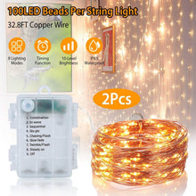 Load image into Gallery viewer, 2-Piece: 100LED Beads String Lights