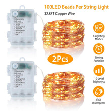 Load image into Gallery viewer, 2-Piece: 100LED Beads String Lights