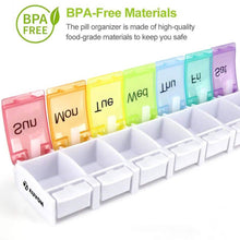 Load image into Gallery viewer, 2-Piece: 7 Day Pill Box Case