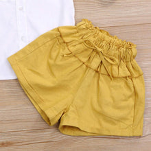Load image into Gallery viewer, 2-Piece: Baby Girls Outfits Clothes T-Shirt Vest Tops + Shorts Pants