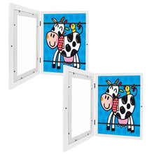 Load image into Gallery viewer, 2-Piece: Kids Art Frame Front Opening Wooden Picture Frame