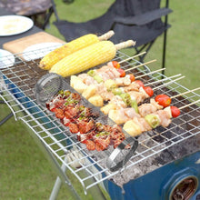 Load image into Gallery viewer, 2-Piece: Portable BBQ Rolling Basket Round Stainless Steel Grill