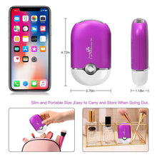 Load image into Gallery viewer, 2-Piece: Rechargeable Handheld Mini Eyelash Fan