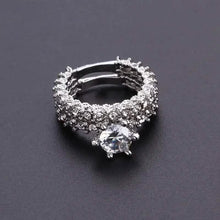 Load image into Gallery viewer, 2-Piece Set: Fashionable Engagement Rings Adorned with Full Rhinestones