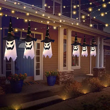 Load image into Gallery viewer, 2-Piece Set: Glowing Ghost Witch Hat Halloween Decorations