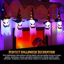 Load image into Gallery viewer, 2-Piece Set: Glowing Ghost Witch Hat Halloween Decorations