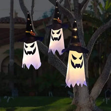 Load image into Gallery viewer, 2-Piece Set: Glowing Ghost Witch Hat Halloween Decorations