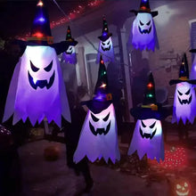 Load image into Gallery viewer, 2-Piece Set: Glowing Ghost Witch Hat Halloween Decorations