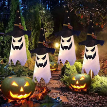 Load image into Gallery viewer, 2-Piece Set: Glowing Ghost Witch Hat Halloween Decorations