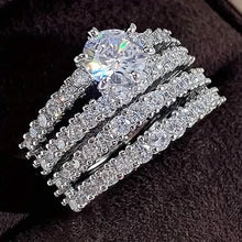 Load image into Gallery viewer, 2-Piece Set: Gold Inlays with Zirconia Rings