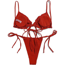 Load image into Gallery viewer, 2-Piece Set: Thong Brazilian Bikini Swimsuit