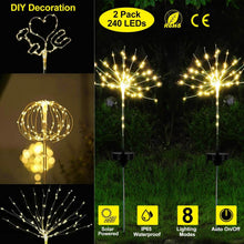 Load image into Gallery viewer, 2-Piece: Solar Powered Starburst Garden Lights