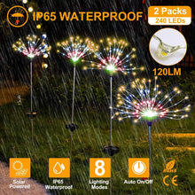 Load image into Gallery viewer, 2-Piece: Solar Powered Starburst Garden Lights