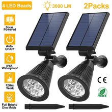 Load image into Gallery viewer, 2-Piece: Solar Spotlight Outdoor Dusk Waterproof