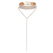 Load image into Gallery viewer, 2-Piece: Women's Synthetic Diamond Y Necklace