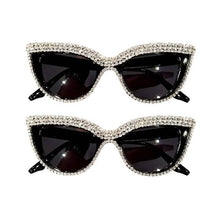 Load image into Gallery viewer, 2-Pieces: Bling Rhinestone Cat Eye Sunglasses