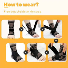 Load image into Gallery viewer, 2-Pieces: Copper Adjustable Compression Ankle Guards