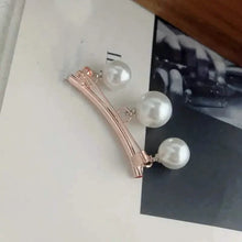 Load image into Gallery viewer, 2-Pieces: Faux Pearl Neck Tie Pin Buckle Faux Pendant