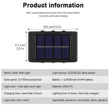 Load image into Gallery viewer, 2-Pieces: Outdoor Wall Light Solar Waterproof LED Light