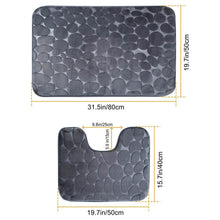 Load image into Gallery viewer, 2-Pieces Set: Bathroom Rugs Luxury Flannel Non-Slip