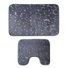 Load image into Gallery viewer, 2-Pieces Set: Bathroom Rugs Luxury Flannel Non-Slip
