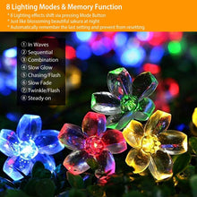 Load image into Gallery viewer, 2-Pieces: Solar Power String Lights 50 LED Beads Fairy Sakura Flower