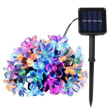 Load image into Gallery viewer, 2-Pieces: Solar Power String Lights 50 LED Beads Fairy Sakura Flower