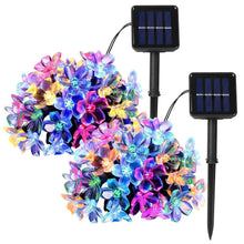 Load image into Gallery viewer, 2-Pieces: Solar Power String Lights 50 LED Beads Fairy Sakura Flower