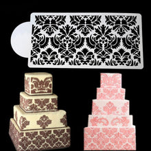 Load image into Gallery viewer, 2 Style Cake Side Cupcake Cake Sugarcraft Decoration Cake Mould Plastic Baking Cake Decorating Tool 2 Pieces Cupcake Stencil Cake Side Decorating Templates Powdered Sugar Template Wedding Cake Decor Flower Molding