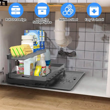 Load image into Gallery viewer, 2-Tier Pull Out Under Sink Organizer