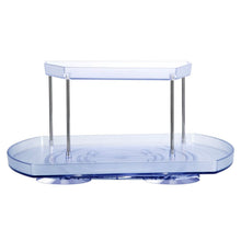Load image into Gallery viewer, 2-Tier Turntable Organizer Rectangular Refrigerator Spinner Storage Rack with 360° Rotatable Slide Rail