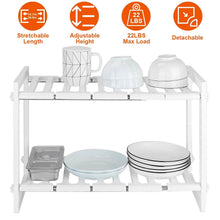 Load image into Gallery viewer, 2-Tier Under Sink Organizer Retractable Space Saving Storage