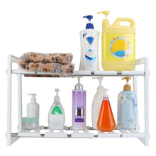 Load image into Gallery viewer, 2-Tier Under Sink Organizer Retractable Space Saving Storage