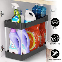 Load image into Gallery viewer, 2-Tier Under Sink Shelf Organizer