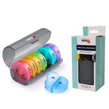 Load image into Gallery viewer, 2 Times A Day AM PM Weekly Pill Organizer Large Daily Pill Box With Black Case For Travel