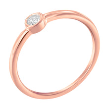 Load image into Gallery viewer, 14K Rose Gold Plated .925 Sterling Silver Miracle Set Diamond Ring (1/20 Cttw, J-K Color, I1-I2 Clarity) - Size 6