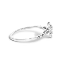 Load image into Gallery viewer, 14K White Gold 1/5 Cttw Diamond Oval Shape With Halo Engagement Ring (H-I Color, I1-I2 Clarity) - Size 7