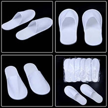 Load image into Gallery viewer, 20-Pairs: Spa Hotel Guest Soft Slippers Closed Toe Disposable Travel Slipper