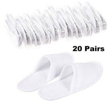 Load image into Gallery viewer, 20-Pairs: Spa Hotel Guest Soft Slippers Closed Toe Disposable Travel Slipper