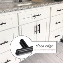 Load image into Gallery viewer, 20 PCS Set Brushed Gold Kitchen Handle Stainless Steel T Bar Door Pull 76mm 96mm Cabinet Knobs and Handles Black Furniture Handle Stainless Steel Kitchen Cupboard Handles Cabinet Handles
